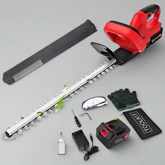 Grazer Cordless Electric Hedge Bush Trimmer with 21V Battery - 22"